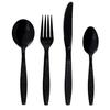 TigerChef 1000 Black Fine Soup Spoons Heavy Weight Durable Plastic Cutlery With An Engraved Design Disposable Recyclable Reusable Solid Durable Silverware Flatware Cutlery (Fine Soup Spoons Black) view 2