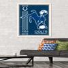 Trends International NFL Indianapolis Colts - Retro Logo 14 Wall Poster, 22.375" x 34", White Framed Version view 2