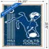 Trends International NFL Indianapolis Colts - Retro Logo 14 Wall Poster, 22.375" x 34", White Framed Version view 3