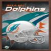 Trends International NFL Miami Dolphins - Helmet 18 Wall Poster, 22.375" x 34", Mahogany Framed Version view 1