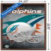 Trends International NFL Miami Dolphins - Helmet 18 Wall Poster, 22.375" x 34", Mahogany Framed Version view 3