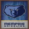 Trends International NBA Memphis Grizzlies - Logo 18 Wall Poster, 22.375" x 34", Mahogany Framed Version view 1