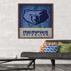 Trends International NBA Memphis Grizzlies - Logo 18 Wall Poster, 22.375" x 34", Mahogany Framed Version view 2