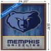 Trends International NBA Memphis Grizzlies - Logo 18 Wall Poster, 22.375" x 34", Mahogany Framed Version view 3