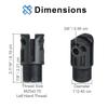 AlveyTech Motor Fork Head for Lift Chair with Okin DeltaDrive - Left-Hand Counter-Clockwise 1" Thread, Replacement Forkhead Actuator Tip for Delta Drive Motors on Golden & Pride Recliners (GMOKI-13) view 2