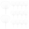 20pcs White Fan Uchiwa DIY Kit - Hand-Held Plastic Fan Framework for Crafts, Weddings, Parties, and Events view 1