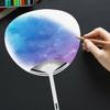 20pcs White Fan Uchiwa DIY Kit - Hand-Held Plastic Fan Framework for Crafts, Weddings, Parties, and Events view 4