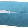 Cotton and Linen Long Cervical Pillow Solid Color Round Cervical Pillow Sofa Cushion Round Neck Bolster Pillows (Peacock Blue, 1040cm) view 2