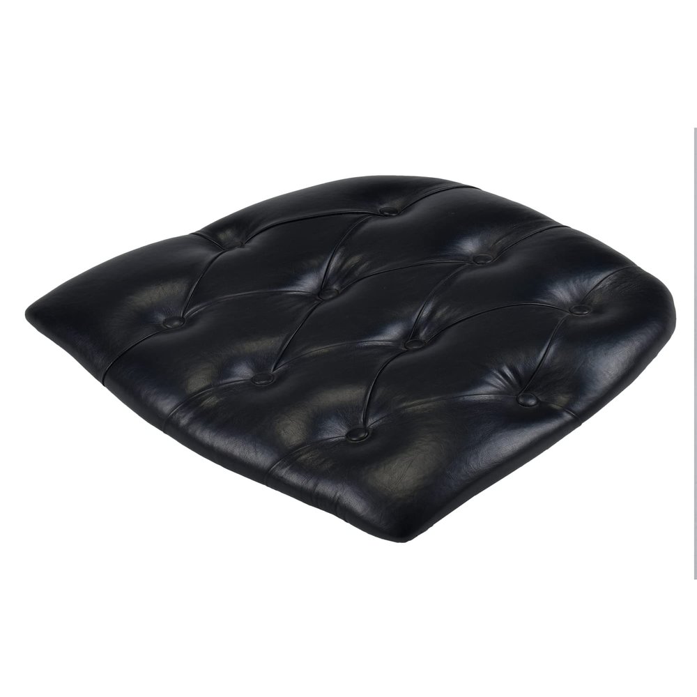 Commercial Seating Products Black Tufted Vinyl Cushions Chairs, 6-Pack