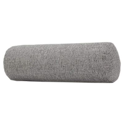 Cotton and Linen Long Cervical Pillow Solid Color Round Cervical Pillow Sofa Cushion Round Neck Bolster Pillows (Gray, 1040cm)