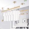 Drying rack Double Pole Ceiling Wall Pulley Airer Machine Hand Lifting Clothes Airer Dryer Balcony Clothesline Aluminum 150cm view 1