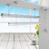 Drying rack Lift Ceiling-Mounted Airer Pulley Washer Dryer Clothesline Suitable for Bathroom Outdoor Balcony Aluminum 150cm view 1