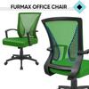 Furmax Office Chair Ergonomic Computer Desk Mesh Chair Mid Back Swivel Lumbar Support with Armrest (1, Green) view 4