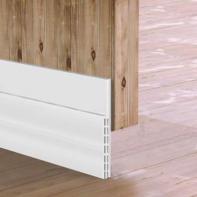 [New Upgrade] Door Draft Stopper Door Sweep, 3-2/5"W Widened Door Sweep Seal Gap Up to 1-4/5" for Interior & Exterior Doors - Keeping Draft, Noise, Dust and Unwanted Animals Out,3-2/5"W x 39" L,White
