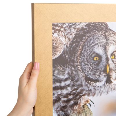 ArtToFrames 18x40 Inch Gold Picture Frame, This 2.00 Inch Custom MDF Poster Frame is Metallic Gold, Great for Your Art or Photos - Comes with Economy Acrylic