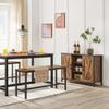 VASAGLE Dining Bench, Pair of 2, Industrial Style, Steel Frame, for Kitchen, Living Room, 12.8 x 42.5 x 19.7 Inches, Rustic Brown + BlackUKTB33X view 2