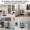 GL GLOBAL LIFE Folding Umbrella Storage Stand Rack Holder Organizer Bin for Entryway Home Commercial Office Dcor with Drip Tray view 2