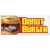 Donut Burger 48" Banner Concession Stand Food Truck Single Sided view 1