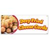 Deep Fried Cheese Curds 48" Banner Concession Stand Food Truck Single Sided view 1