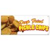 Pickle Chips 48" Banner Concession Stand Food Truck Single Sided view 1