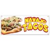 Navajo Tacos 48" Banner Concession Stand Food Truck Single Sided view 1