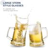 Bormioli Rocco Stern Beer Mug Set of 4-17 Oz. Drinking Glasses & Mugs for Home Bar & Beverage Service - Durable Clear Glass Drinkware for Water, Soda & Craft Beer - Dishwasher Safe view 4