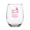 144 Pack Let's Flamingle Fuchsia Stemless 9 oz Wine Glass view 1