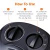 Amazon Basics Ceramic Space Heater, Portable Indoor Heating Solution, With Overheat and Tip-Over Protection, Thermostat, Non-Oscillating, 1500W, 7.52"D x 6.34"W x 9.45"H, Black view 4