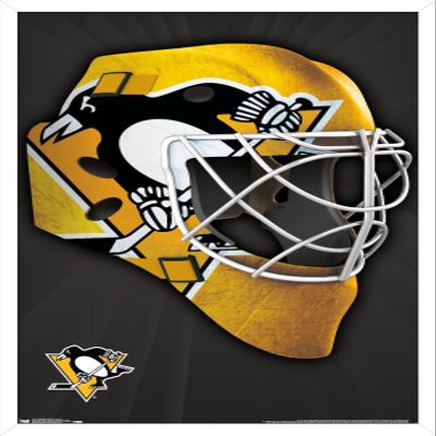 Trends International NHL Pittsburgh Penguins - Mask 16 Wall Poster, 22.375" x 34", White Framed Version