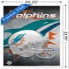 Trends International NFL Miami Dolphins - Helmet 18 Wall Poster, 22.375" x 34", White Framed Version view 3