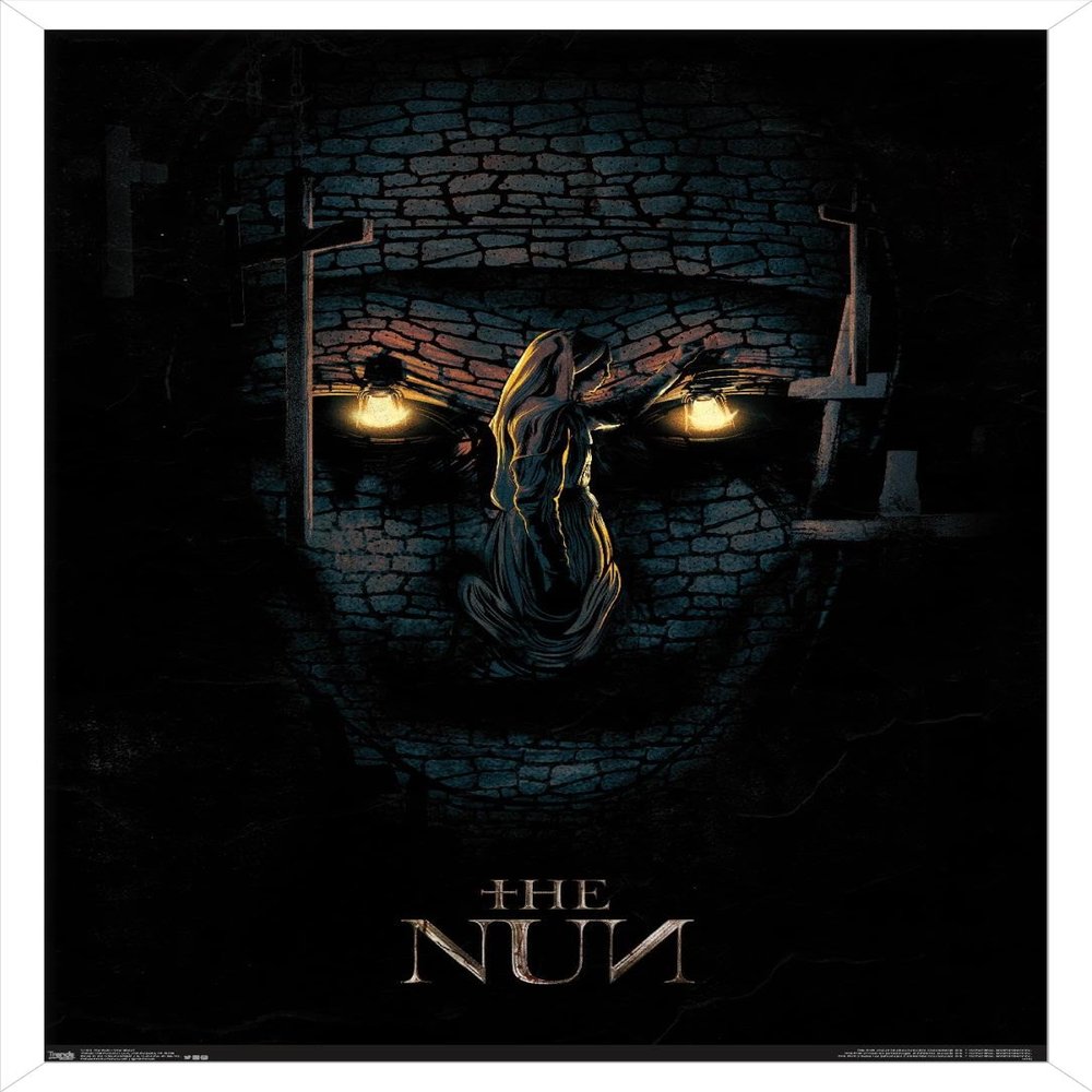 Trends International The Nun - One Sheet Wall Poster, 22.375" x 34", White Framed Version