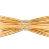 Linenlanding 10/50/100PCS Spandex Chair Sashes Bows Elastic Chair Bands with Buckle Slider Stretch Sashes Bows for Wedding Party Event Ceremony Reception Banquet Decorations (Metallic Gold, 100) view 1