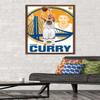 Trends International NBA Golden State Warriors - Stephen Curry 15 Wall Poster, 22.375" x 34", Mahogany Framed Version view 2
