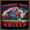 Trends International NFL Kansas City Chiefs - End Zone 17 Wall Poster, 22.375" x 34", Mahogany Framed Version view 1