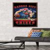 Trends International NFL Kansas City Chiefs - End Zone 17 Wall Poster, 22.375" x 34", Mahogany Framed Version view 2