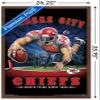 Trends International NFL Kansas City Chiefs - End Zone 17 Wall Poster, 22.375" x 34", Mahogany Framed Version view 3