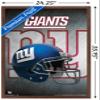 Trends International NFL New York Giants - Helmet 16 Wall Poster, 22.375" x 34", Mahogany Framed Version view 3