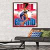 Trends International NBA Philadelphia 76ers - Joel Embiid Wall Poster, 22.375" x 34", Mahogany Framed Version view 2