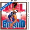 Trends International NBA Philadelphia 76ers - Joel Embiid Wall Poster, 22.375" x 34", Mahogany Framed Version view 3