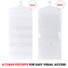 Primode Gift Bag and Tissue Paper Storage, Hanging Organizer with Multiple Front and Back Pockets Double Sided, Organize Gift Wrap and Paper Bags 38 x 16 Inch (White) view 2