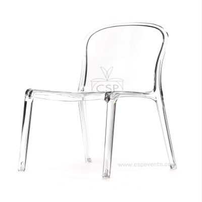 Commercial Seating Products Polycarbonate Genoa Chairs, Clear