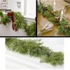 Faux Cedar and Berry Christmas Holiday Garland - Artificial Evergreen Cypress Pine Garland Indoor or Outdoor Use (56") view 1