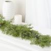 Faux Cedar and Berry Christmas Holiday Garland - Artificial Evergreen Cypress Pine Garland Indoor or Outdoor Use (56") view 3