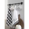 Elrene Home Fashions Farmhouse Living Fall Hello Pumpkin and Check Kitchen Towel Set, 18" x 28", Black/White view 2