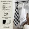 Elrene Home Fashions Farmhouse Living Fall Hello Pumpkin and Check Kitchen Towel Set, 18" x 28", Black/White view 4
