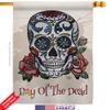 Ornament Collection HP191026-BOAE Day of The Dead Fall Halloween Impressions Decorative Vertical 28" x 40" Double Sided 2 pcs House Flags Pack view 2