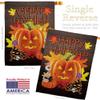Evil Halloween Pumpkin House Flags 2 pcs Pack Falltime Witch Trick or Treat Spooky Night Black Cat Season Autumntime Small Decorative Gift Yard Banner Made In USA 28 X 40 view 3