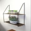 Admired By Nature 2 Tier Wall Mount Shelf, Farmhouse Shelf for Wall, Accent Wall Shelf, Shelving, Black Shelf for Bedroom, Rustic Wood Wall Mounted Organizer Shelves Dark Brown Wall Shelves, 1 Unit view 4