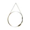 Wall Mounted Vanity Glass Mirror Metal Framed with Hanging Chain Shaving/Make Up Mirror Nordic Iron Art Decorative for Bathroom Bedroom Living Room (Gold) view 1