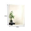 Frameless Rectangle Bevelled Wall Mirror with Bevel Plain HD Vanity Glass Mirror for Shaving/Make Up Modern Home Decorative Punch-Free Design for Bathroom Dressing Room view 2